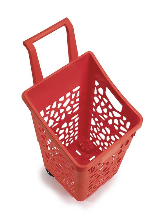 Cestas para de capacidad provistas de cuatro ruedas