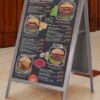Porta anuncios para menús de restaurantes