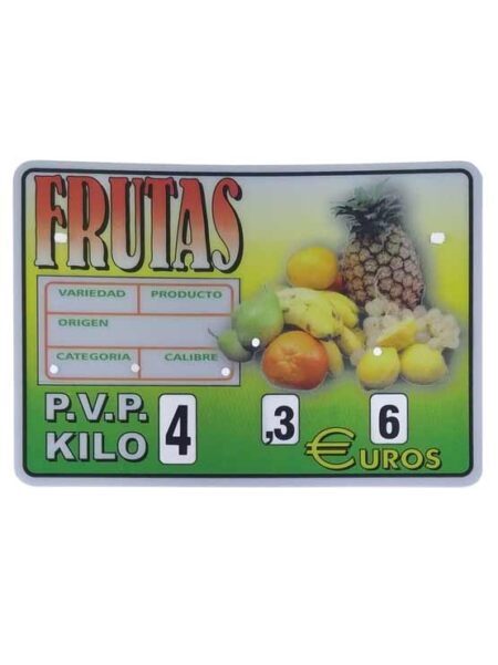 cartel frutas con ruedas modelo Cubano