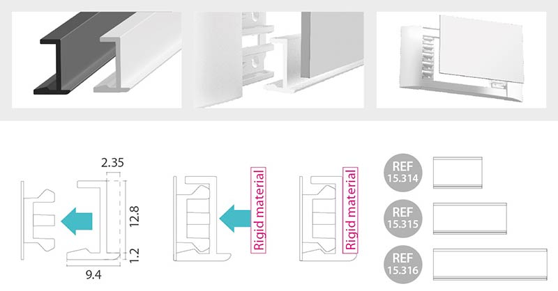 Letreros de plástico para pared despiece 3
