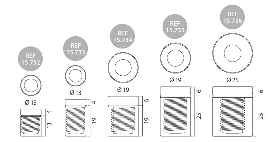 Separadores transparentes para letreros a pared medidas