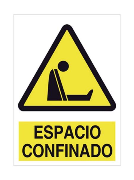 Cartel espacio confinado