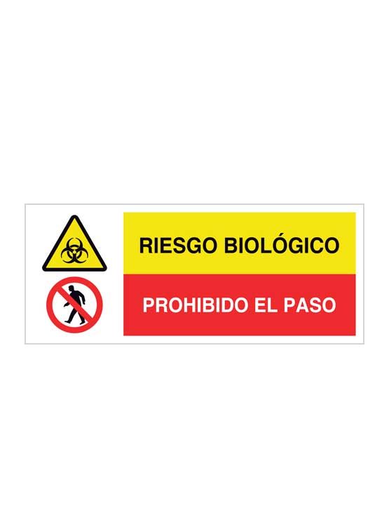 Riesgo biológico y prohibido el paso