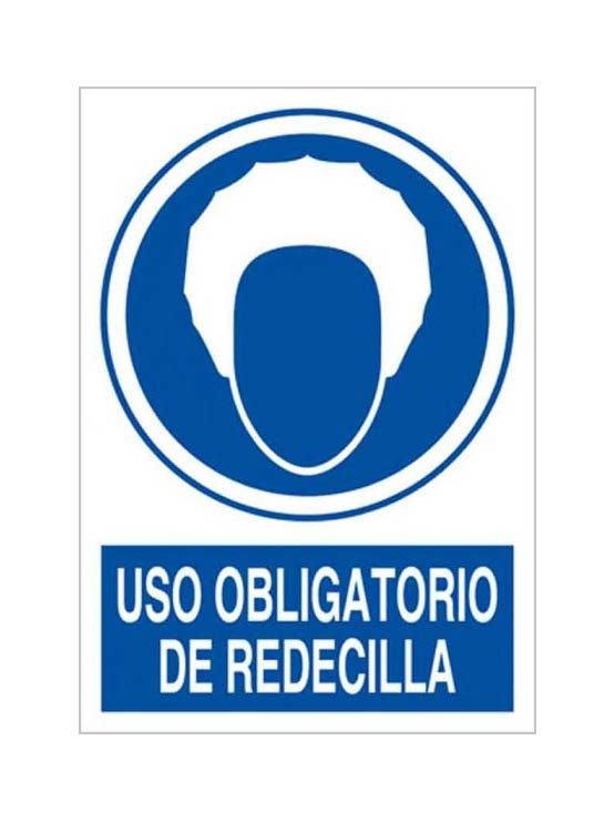 Cartel uso obligatorio de redecilla