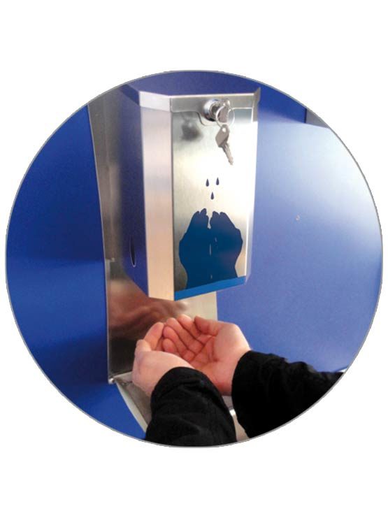 Esterilizador de manos automático, dispensador de gel hidroalcohólico muestra