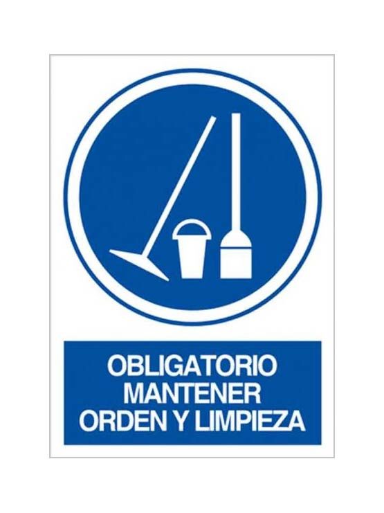 Cartel obligatorio mantener orden y limpieza