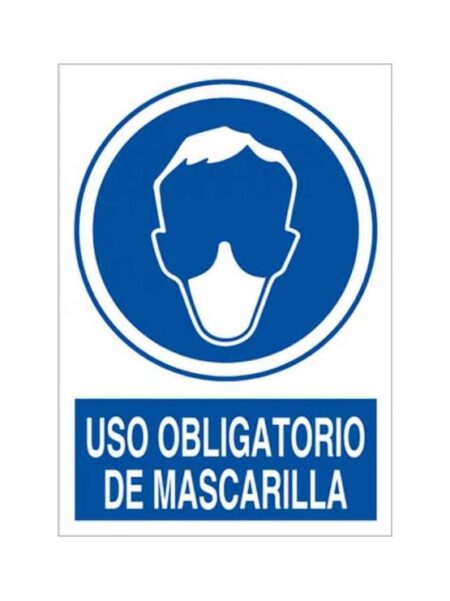 Cartel uso obligatorio de mascarilla