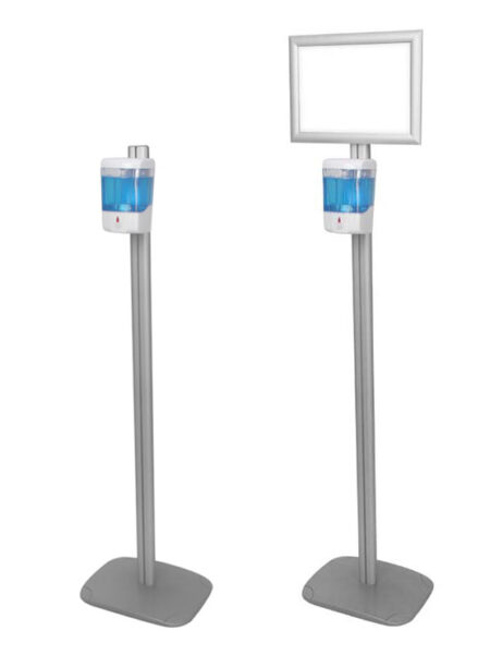 Soporte con dispensador automático de gel hidroalcohólico