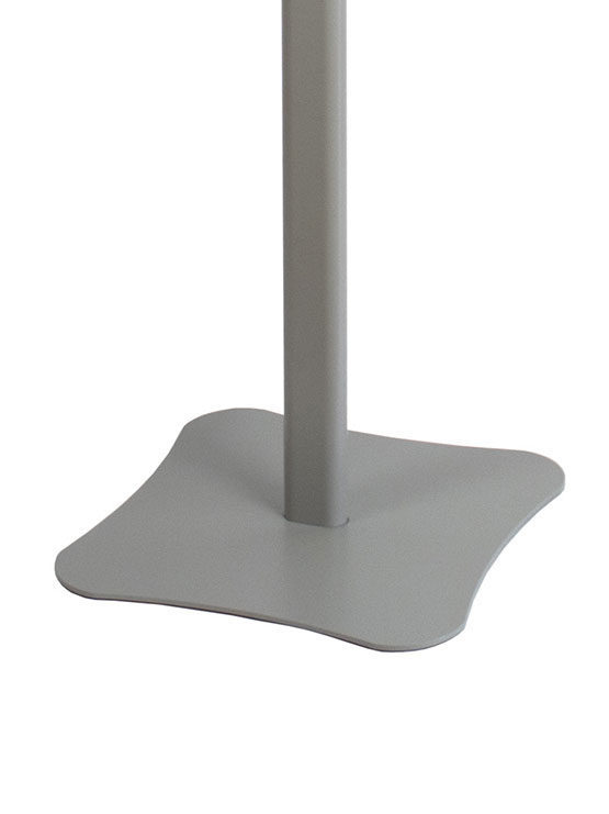 Soporte dispensador gel detalle de la base inferior cuadrada