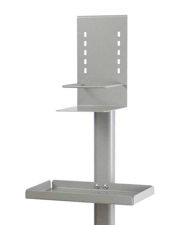 Soporte dispensador gel detalle de la parte superior