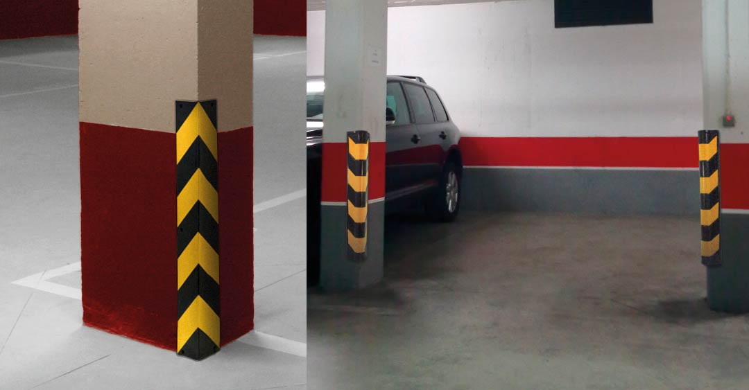 Protecciones garajes, aparcamientos, parking, columnas, paredes