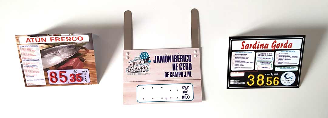 Personalizar carteles de precios