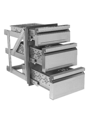 Cajón frigorífico triple GN de acero inoxidable
