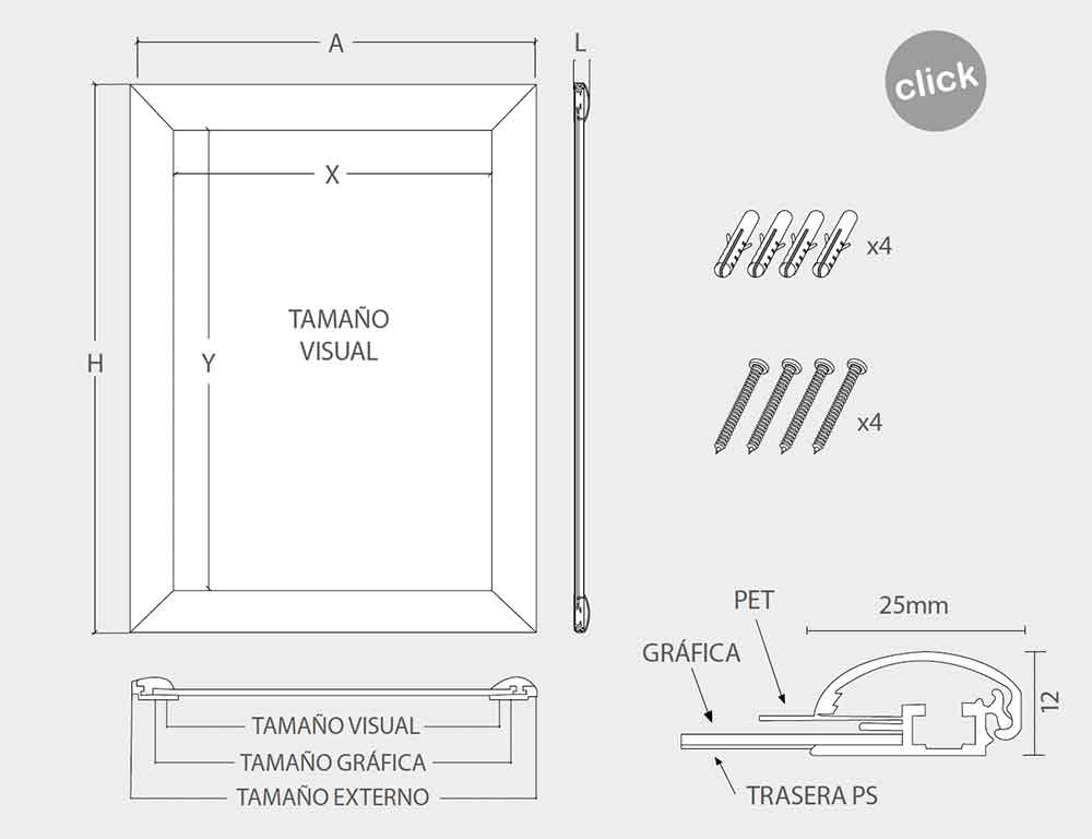 Diagrama Marco SEGURO 25MM