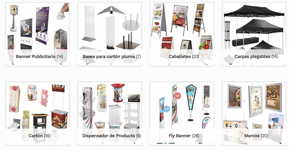 Comprar productos de soportes publicitarios